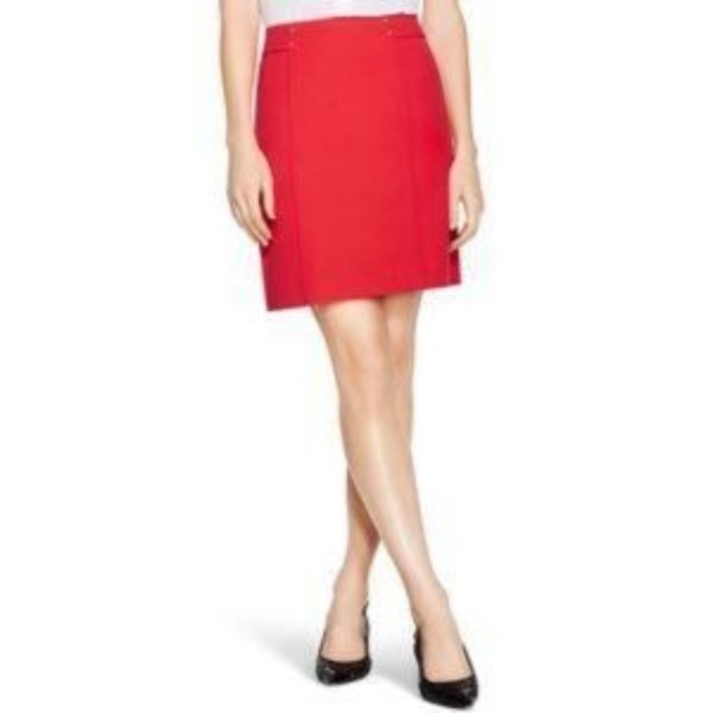 NWTs White House Black Market | Mini Pencil Skirt in Color Coral Reef Size 8